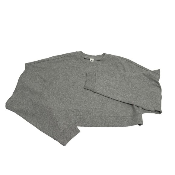 ALO Yoga Cropped Sway Crew Neck Pullover in Black - Picture 1 of 6
